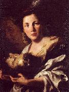 unknow artist Salome mit dem Haupt Johannes des Taufers Spain oil painting artist